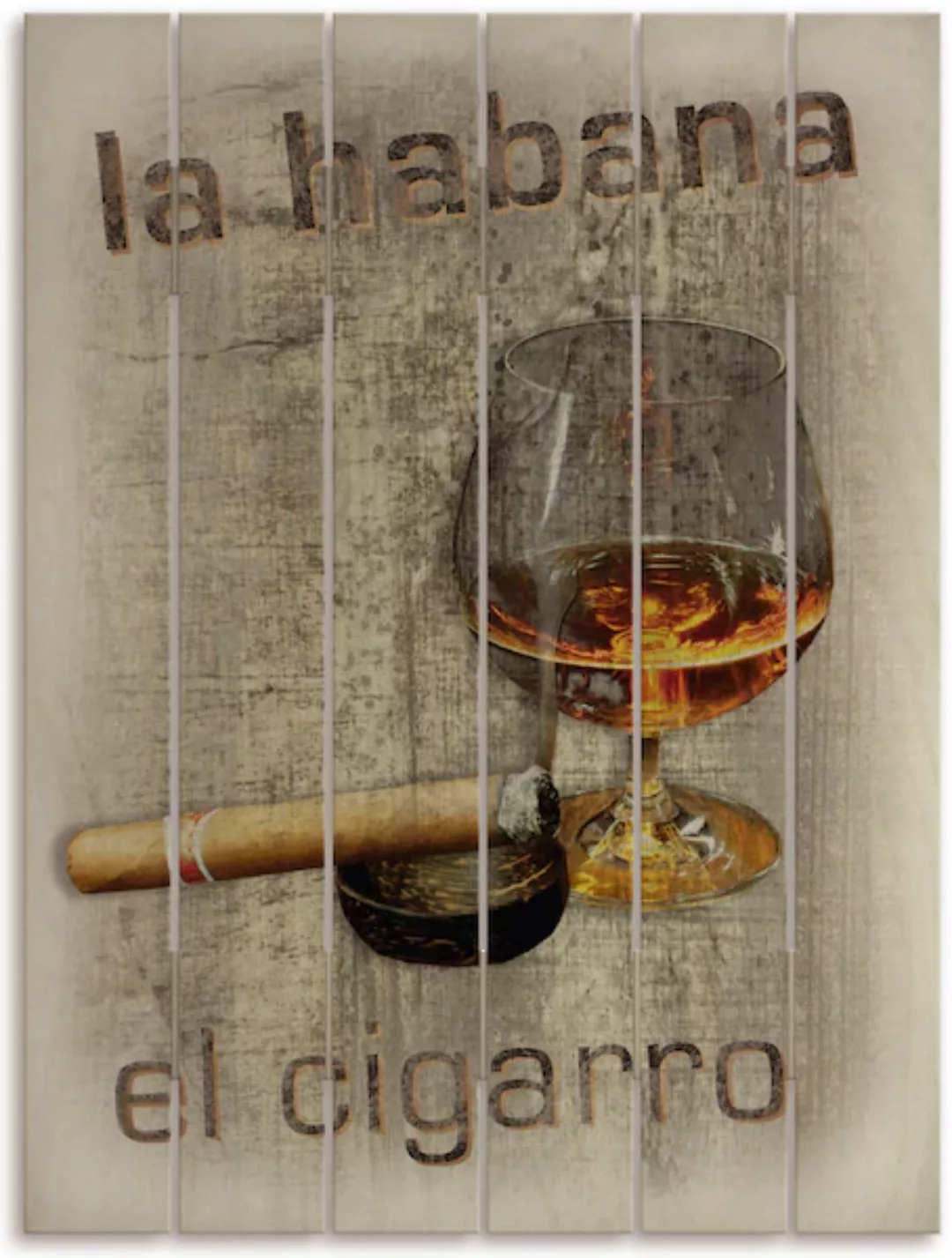 Artland Holzbild "Havanna - Die Zigarre", Zigarren, (1 St.) günstig online kaufen