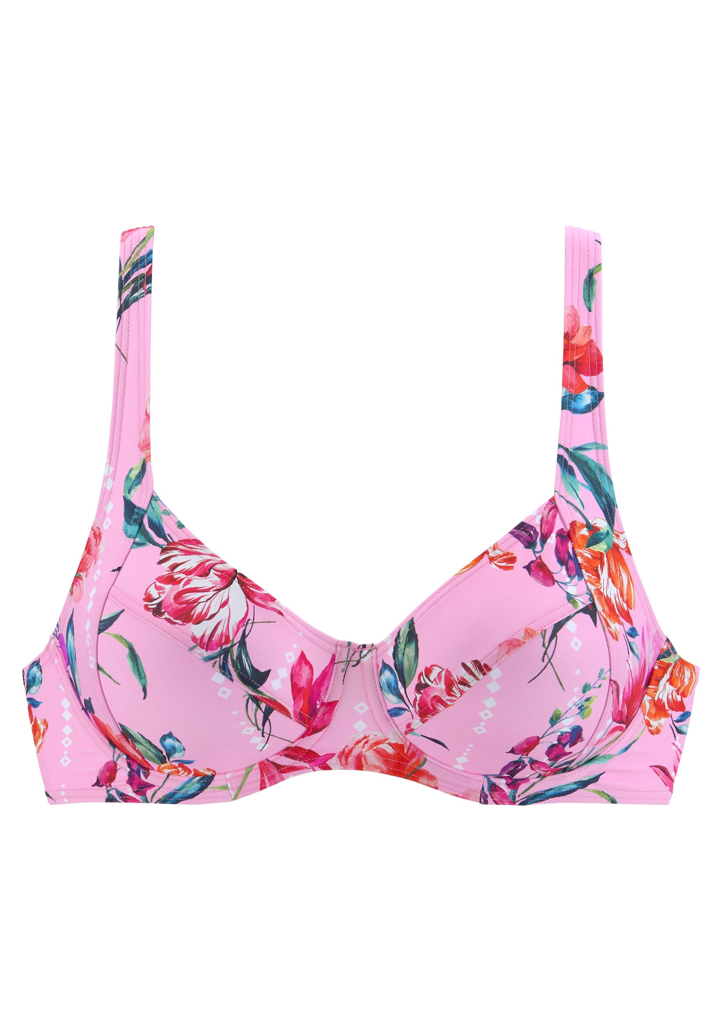 Sunseeker Highwaist-Bikini-Hose Modern mit floralem Design günstig online kaufen