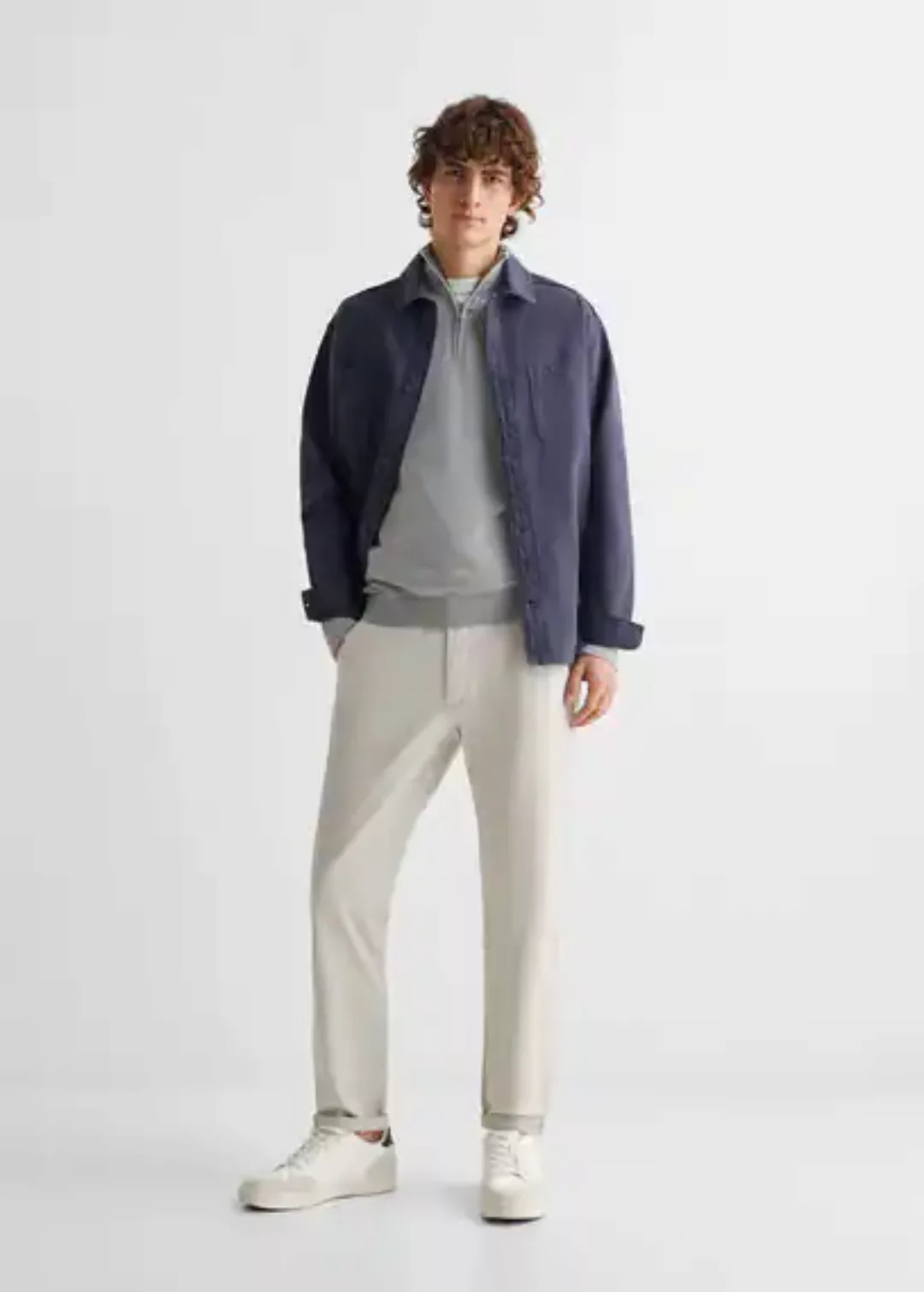 Pullover mit halbhohem Zip-Kragen günstig online kaufen