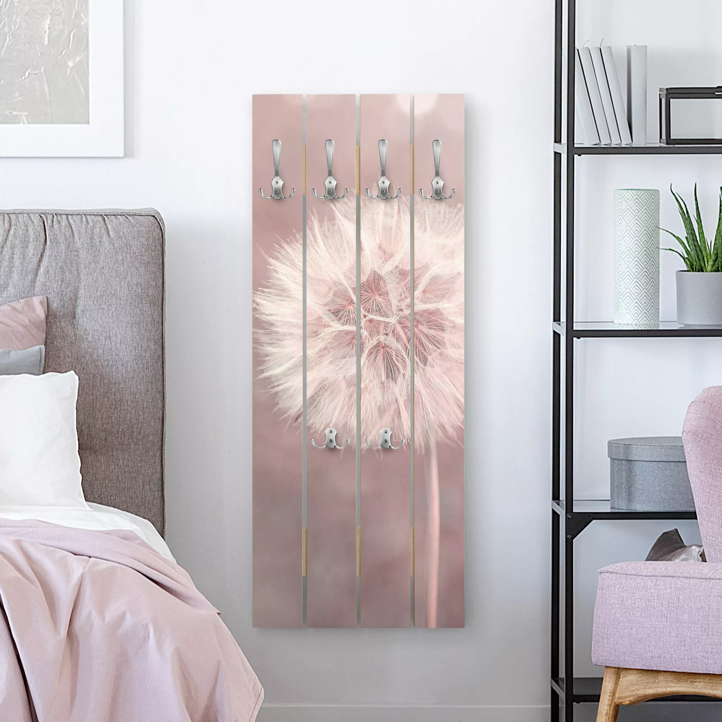 Wandgarderobe Pusteblume Bokeh rosa günstig online kaufen