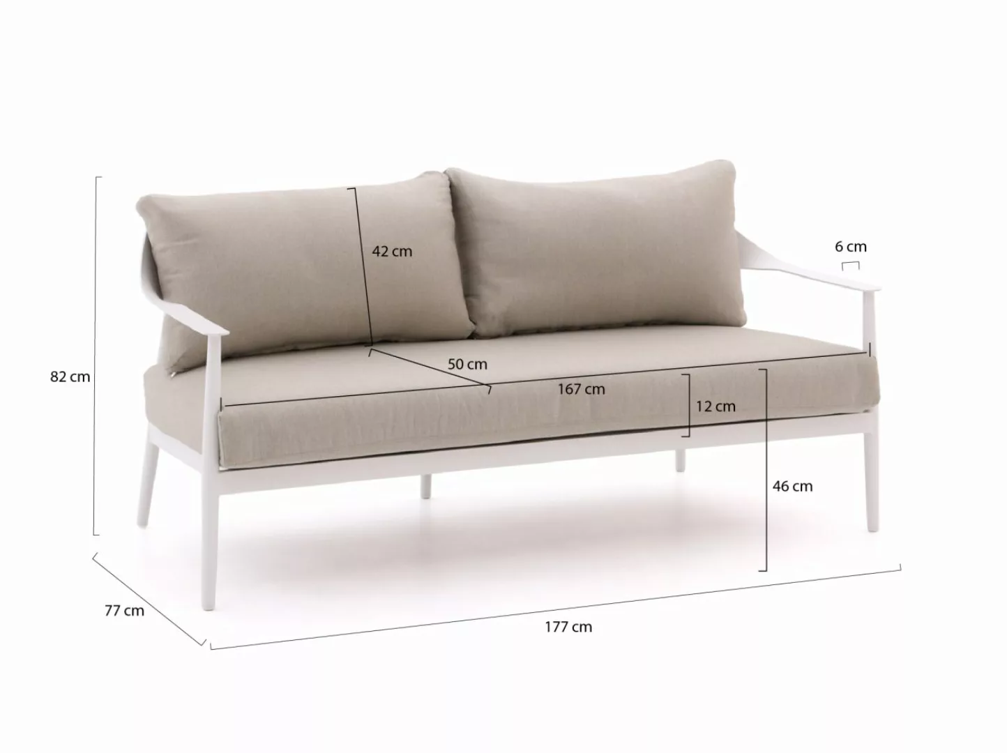 Bellagio Valli Gartensofa 177cm günstig online kaufen