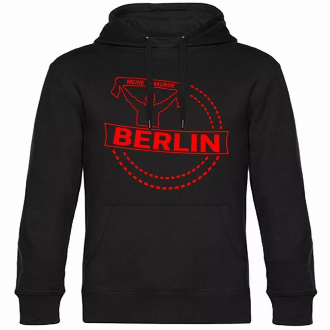 multifanshop Kapuzensweatshirt Berlin rot - Meine Fankurve - Pullover günstig online kaufen