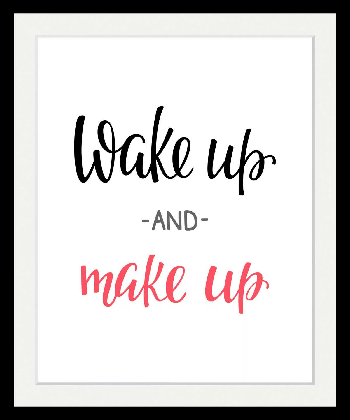 queence Bild »Wake up«, Schwarz-Weiß-Schriftzug-Motivationsbilder-Fashion, günstig online kaufen