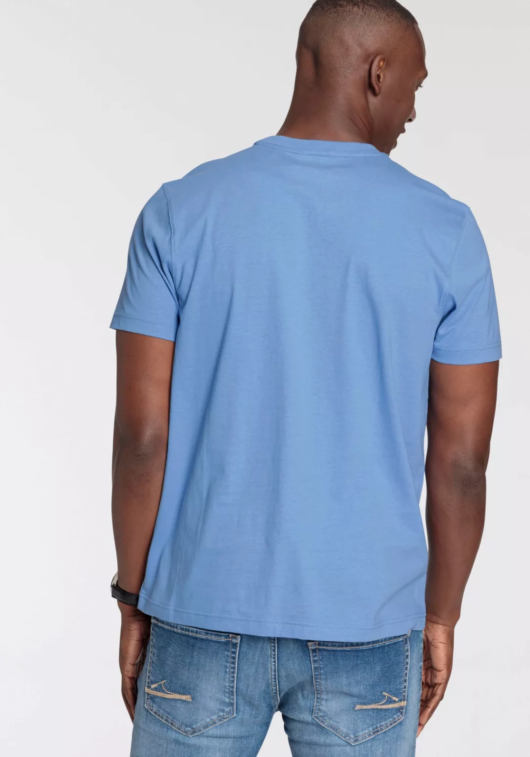 DELMAO Rundhalsshirt, Kurzarm, Regular Fit, basic, aus 100% Baumwolle günstig online kaufen