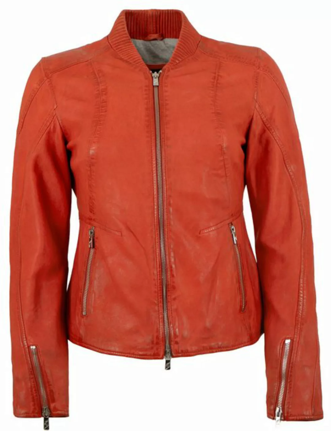 Jilani Lederjacke Saya Jilani - Damen Lederjacke Lammleder rotorange günstig online kaufen