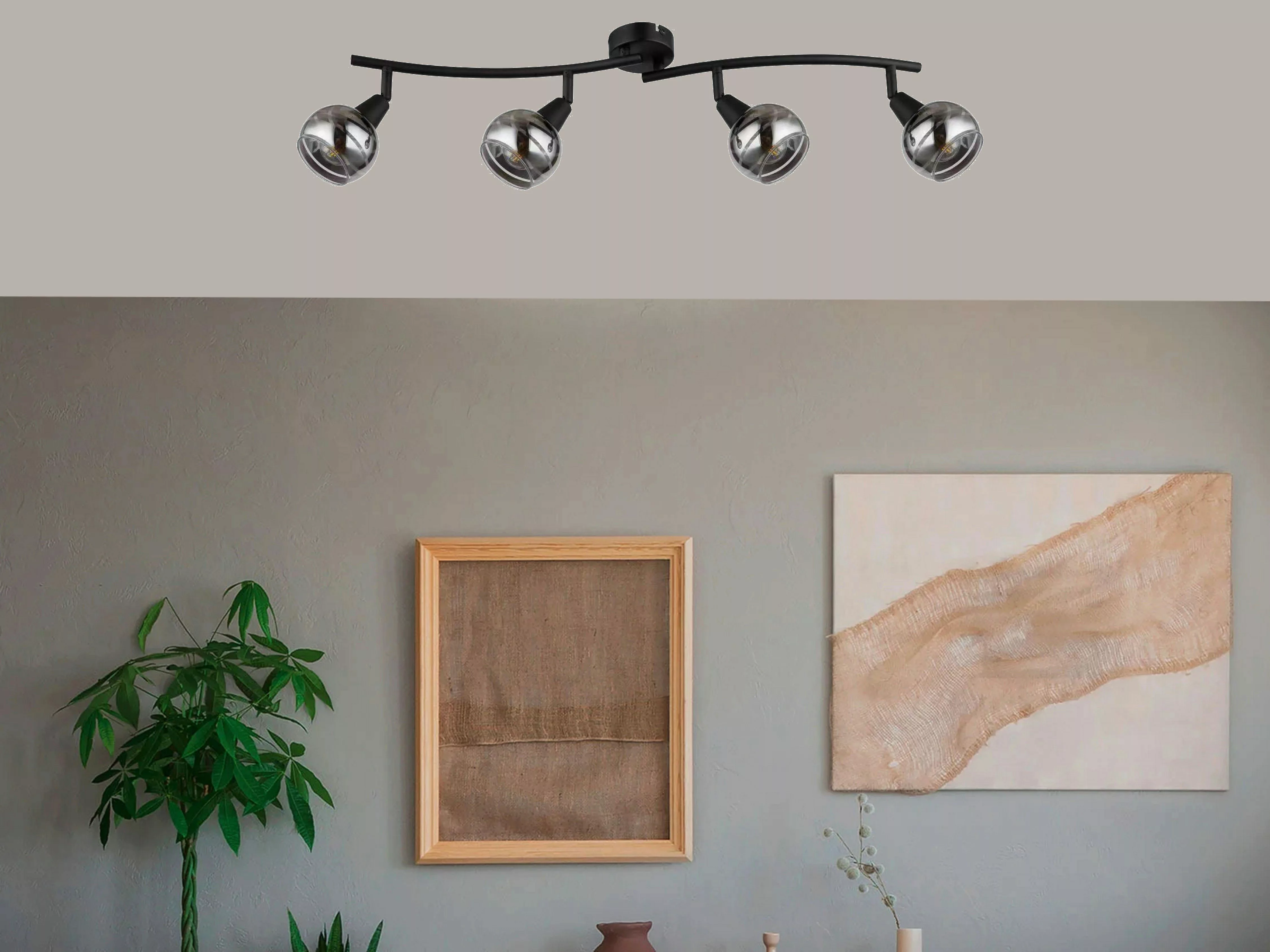 TRANGO LED Deckenleuchte, Dimmfunktion, 4-flg. Deckenleuchte günstig online kaufen