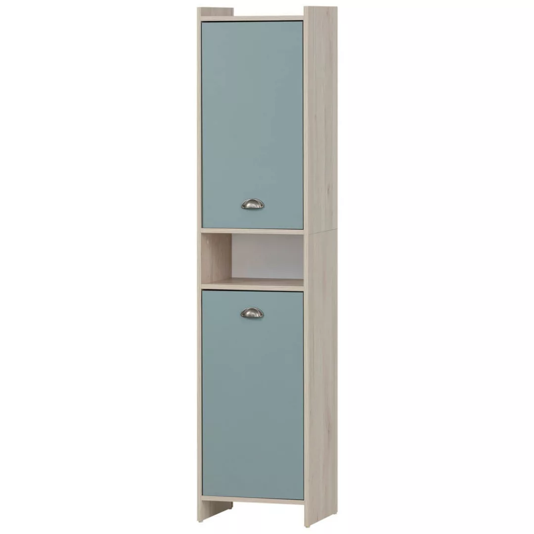 Hochschrank Lindholm Sandeiche Nachbildung taubenblau B/H/T: ca. 40,2x176,3 günstig online kaufen