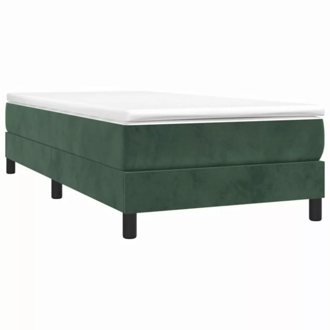 Vidaxl Boxspringbett Mit Matratze Dunkelgrün 80x200 Cm Samt günstig online kaufen