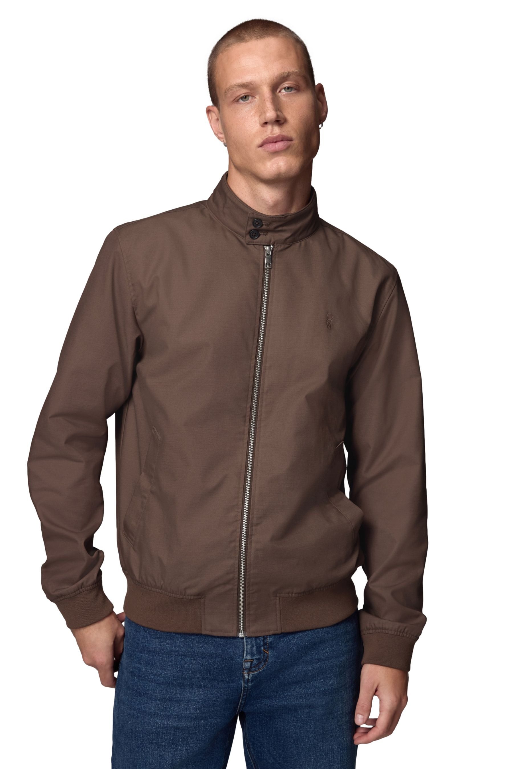 Next Blouson Wasserabweisende Harrington-Jacke mit Karofutter günstig online kaufen