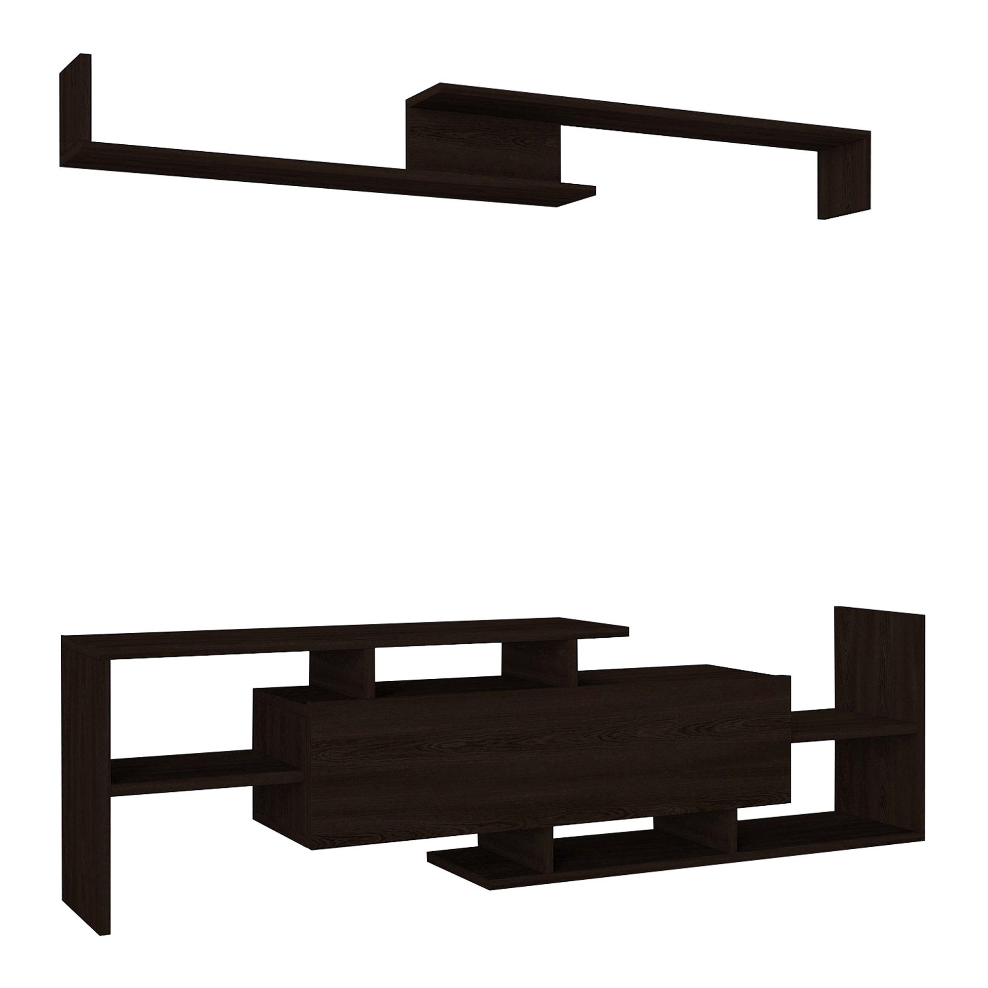 en.casa TV-Schrank »Liksefte« mit Wandregal 154x28x42 günstig online kaufen