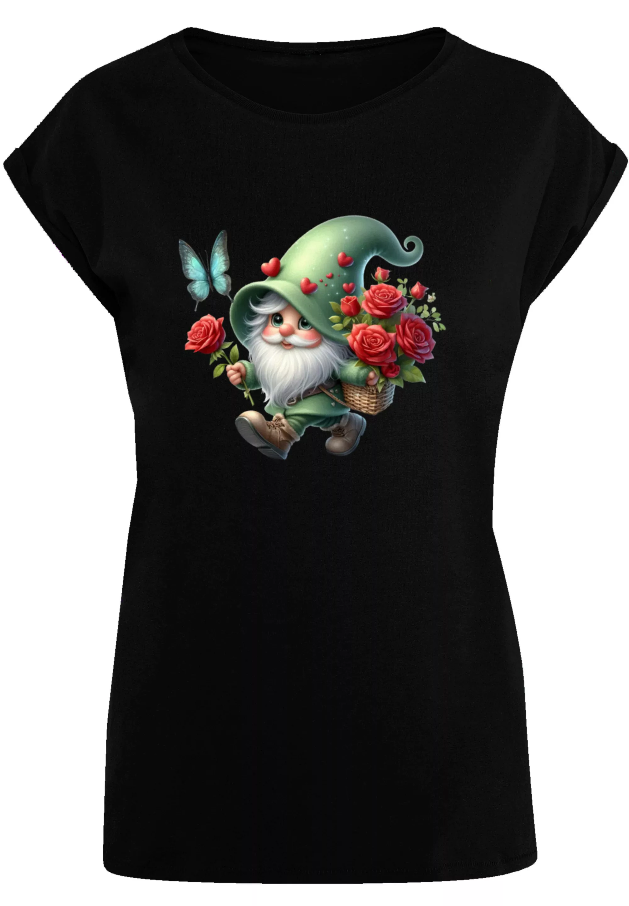 F4NT4STIC T-Shirt "Gnom Frühling Blumen Schmetterling", Premium Qualität günstig online kaufen