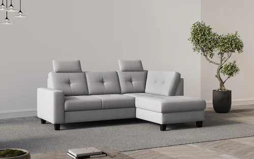 Places of Style Ecksofa »Varese«, Kreuznaht in beige günstig online kaufen