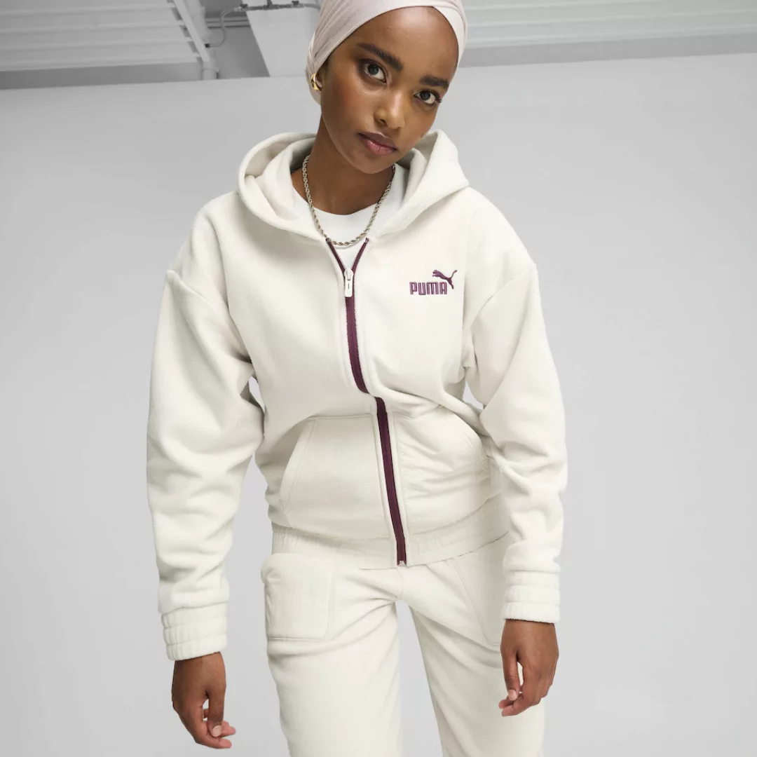 PUMA Sweatjacke "ESS ELEVATED Hoodie mit durchgehendem Reißverschluss Damen günstig online kaufen