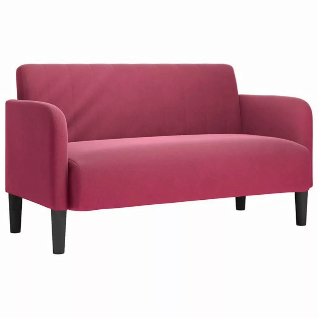 vidaXL Sofa Zweisitzer-Sofa Weinrot 109 cm Samt günstig online kaufen