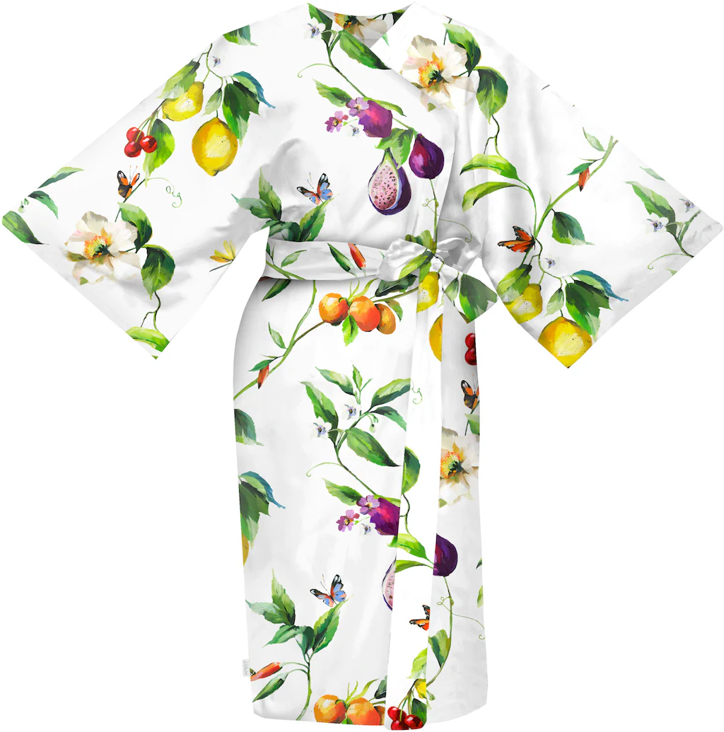 APELT Kimono "Limone GOTS organic", (1 St.), Gemalte Sommerfrüchte und südl günstig online kaufen