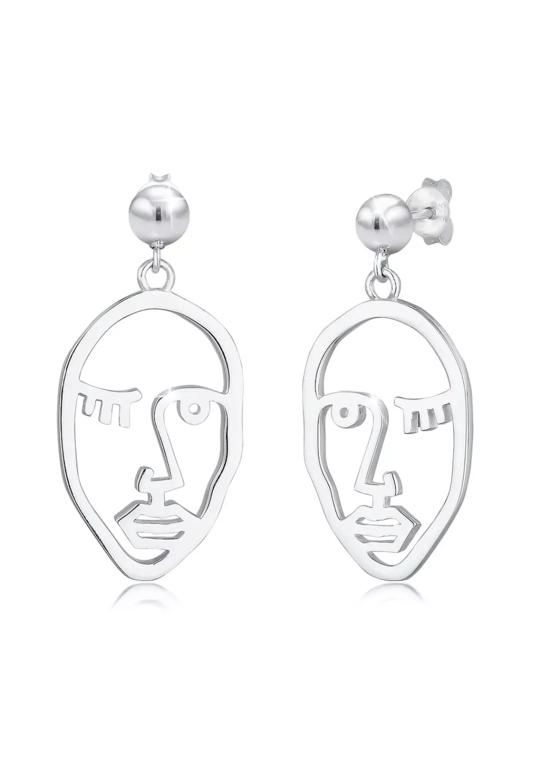Elli Paar Ohrhänger "Ohrhänger Gesicht Design Blogger Trend 925 Silber" günstig online kaufen
