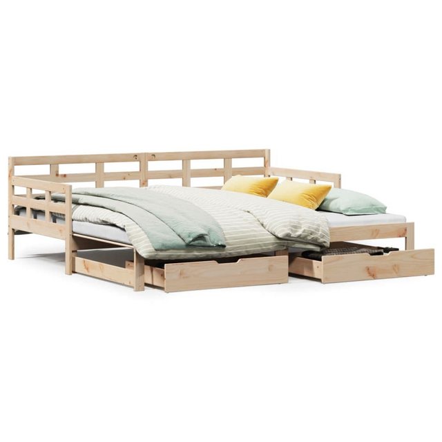 vidaXL Bett Tagesbett Ausziehbar mit Schubladen 80x200 cm Massivholz Kiefer günstig online kaufen