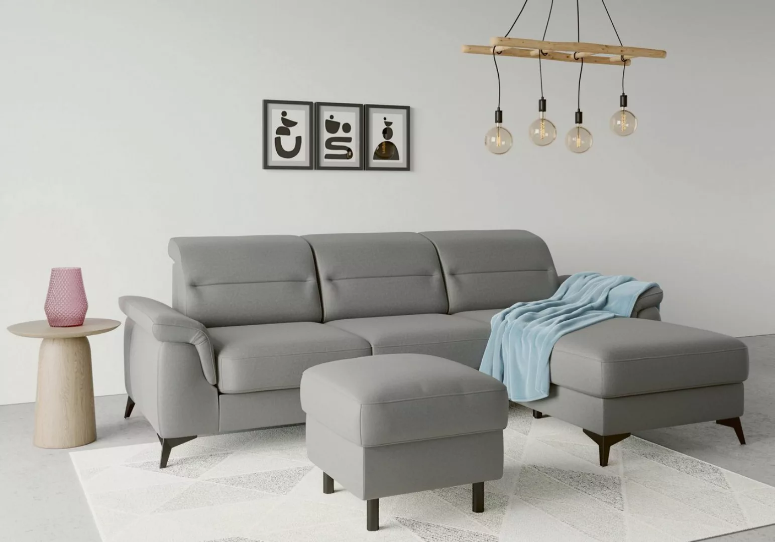 sit&more Ecksofa Sinatra L-Form, mit Recamiere, optional mit Kopfteilverste günstig online kaufen