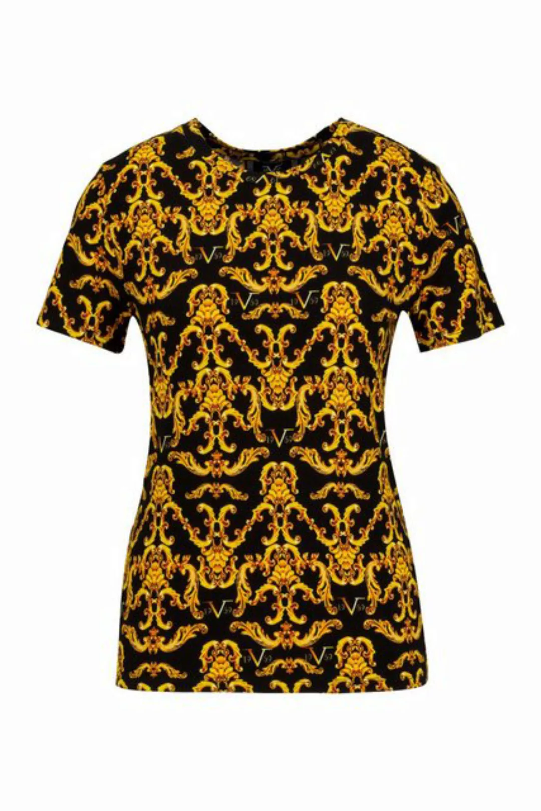 19V69 Italia by Versace T-Shirt LORDES GOLD AOP Trendiges Damen Rundhalsshi günstig online kaufen