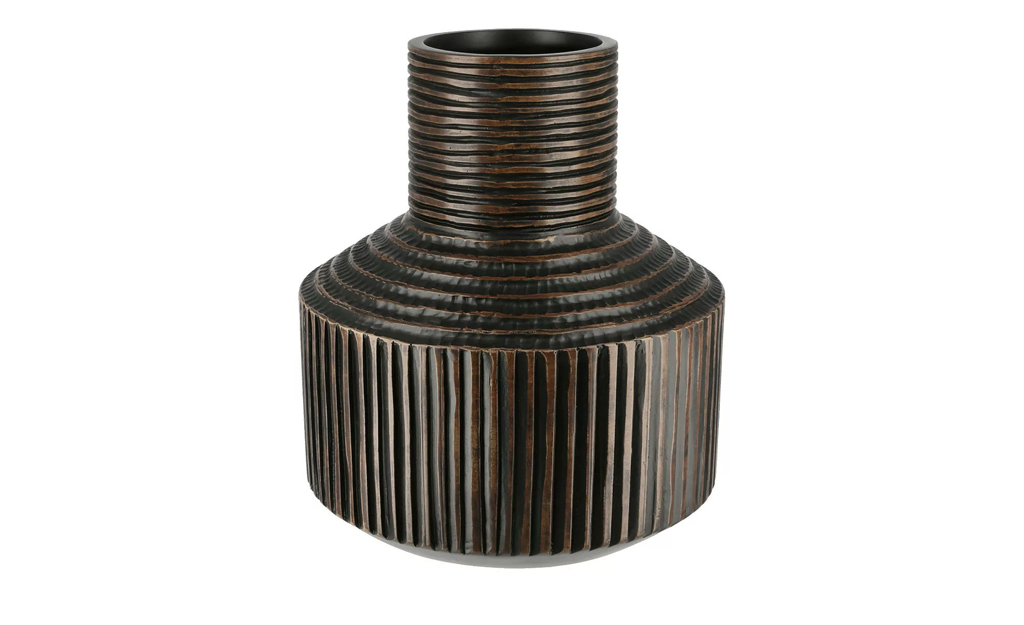 Vase ¦ braun ¦ Polyresin (Kunstharz) ¦ Maße (cm): H: 26,5  Ø: 22.5 Accessoi günstig online kaufen