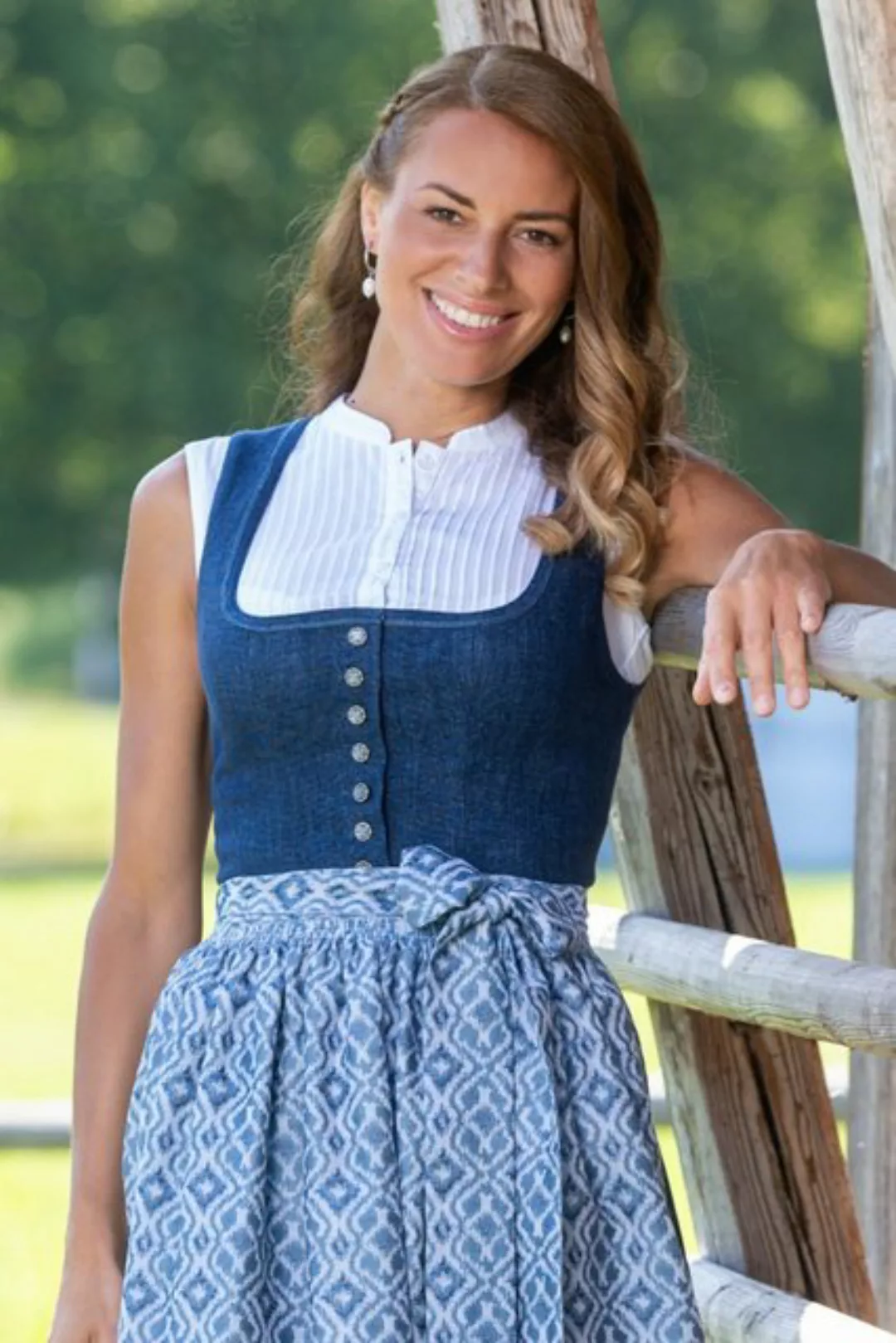 Hammerschmid Dirndl Midi Dirndl 2tlg. - PILLERSEE - denim günstig online kaufen