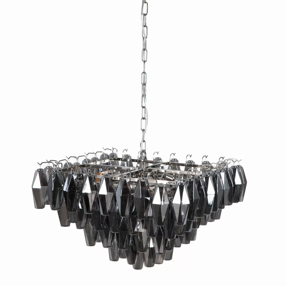 Deckenlampe 58 X 58 X 44 Cm Kristall Metall Silber günstig online kaufen