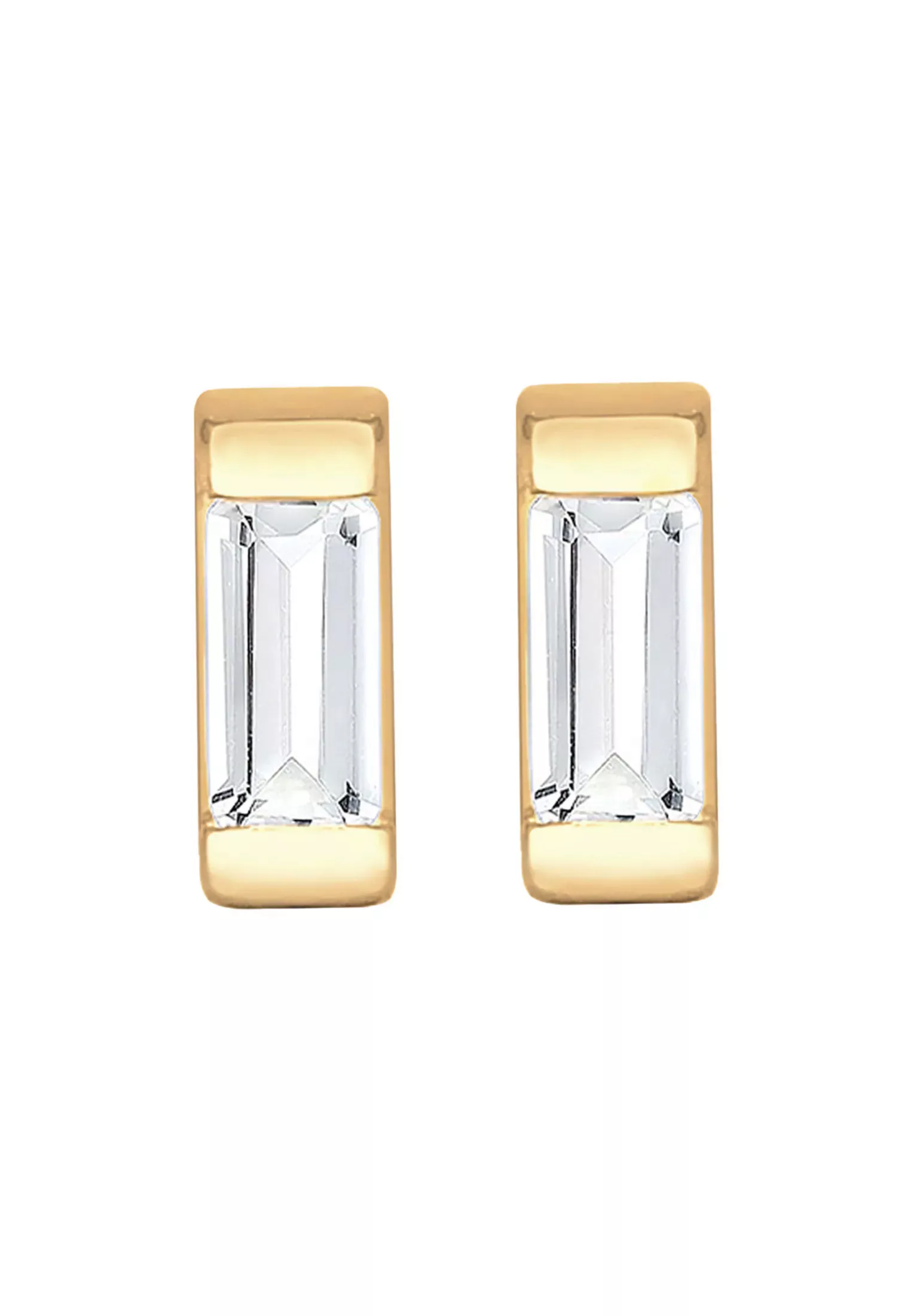 Elli Premium Paar Ohrstecker »Minimal Geo Topas Edelstein Zart 585 Gelbgold günstig online kaufen