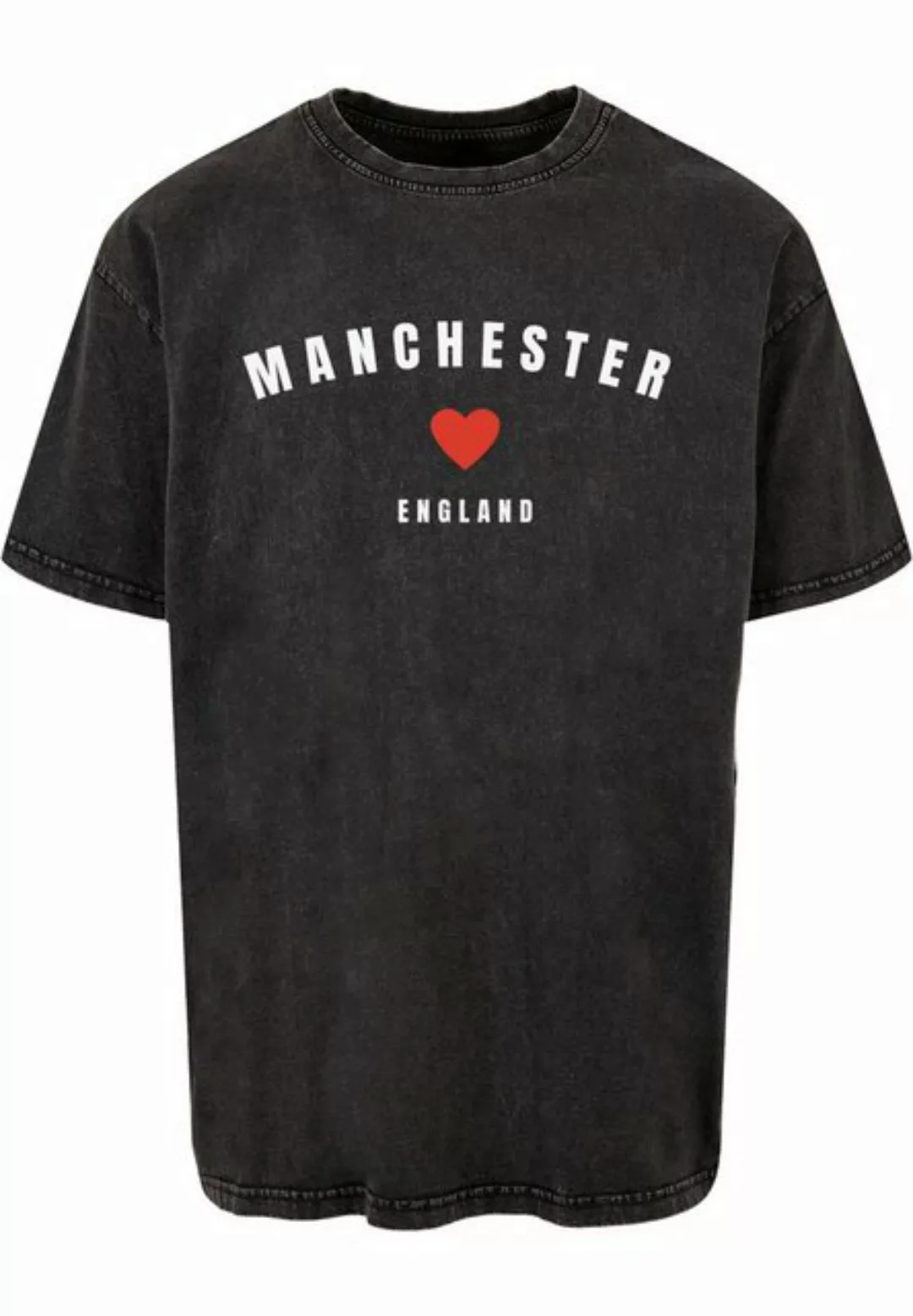 Merchcode T-Shirt Merchcode Herren Manchester X Acid Washed Heavy Oversize günstig online kaufen