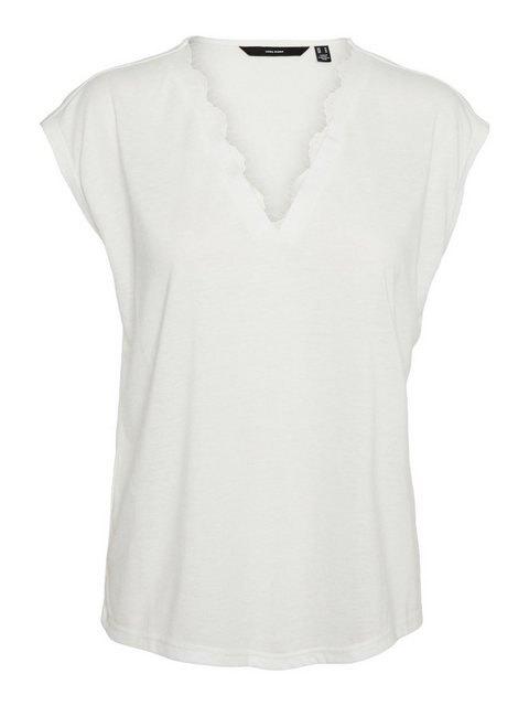 Vero Moda Kurzarmbluse Carrie (1-tlg) Fransen, Plain/ohne Details, Spitze günstig online kaufen