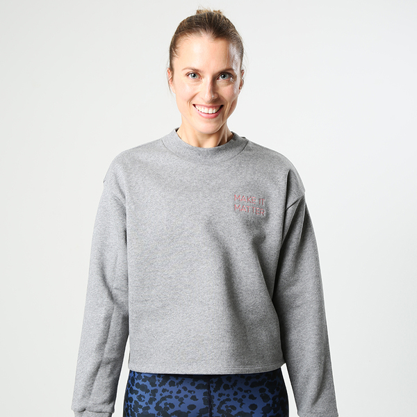 Sweatshirt Make It Matter In Grau günstig online kaufen