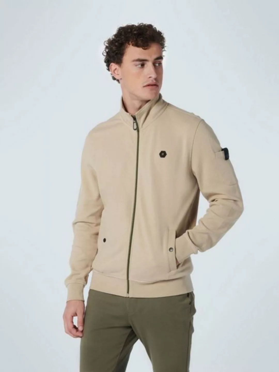 No Excess-Strickjacke Twill Beige - Größe L günstig online kaufen