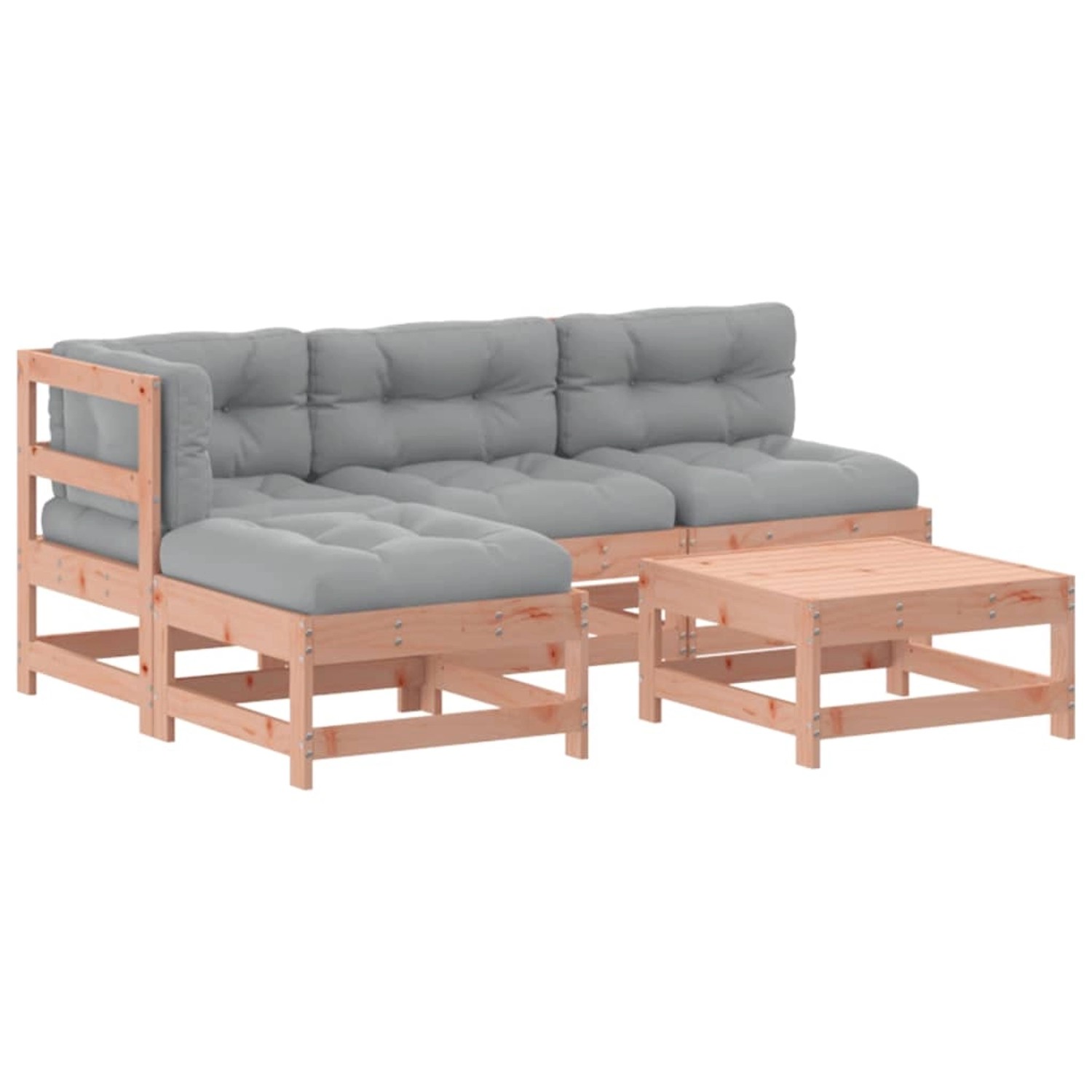 vidaXL 5-Tlg Garten-Lounge-Set mit Kissen Massivholz Douglasie 3186051 günstig online kaufen