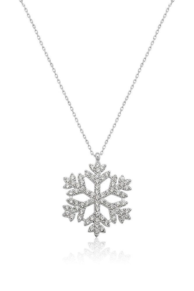 Einzelstück Kette mit Anhänger Snowflake Halskette günstig online kaufen