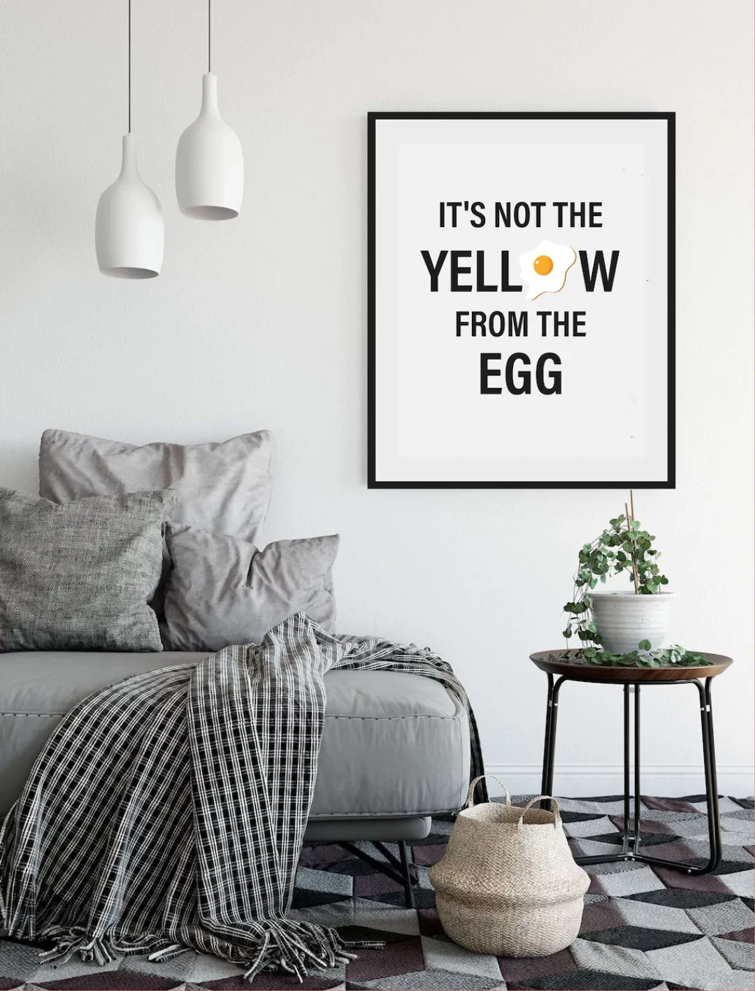 queence Bild "ITS NOT THE YELLOW FROM THE EGG", Schriftzug-Humor-Sprüche & günstig online kaufen