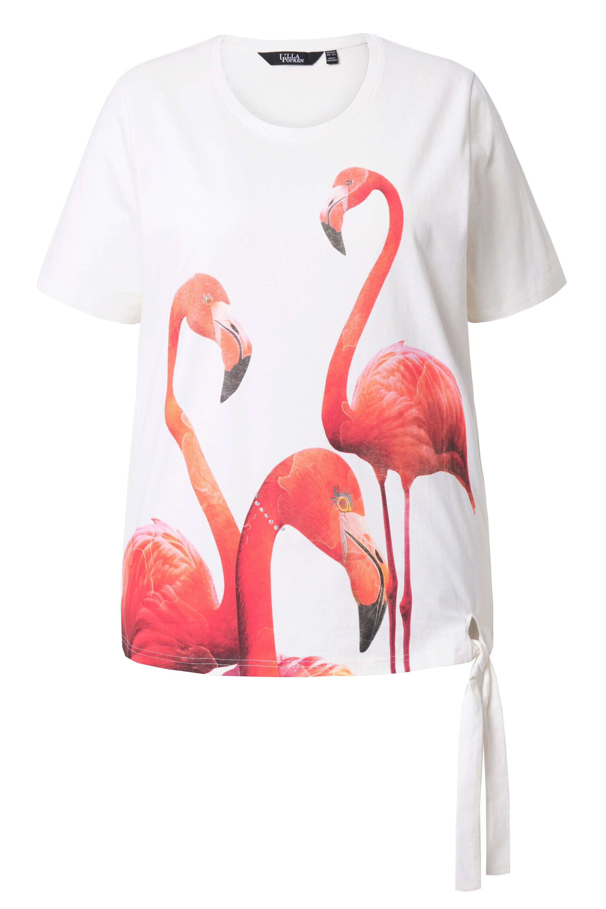 Ulla Popken T-Shirt T-Shirt Flamingo Ziersteine günstig online kaufen