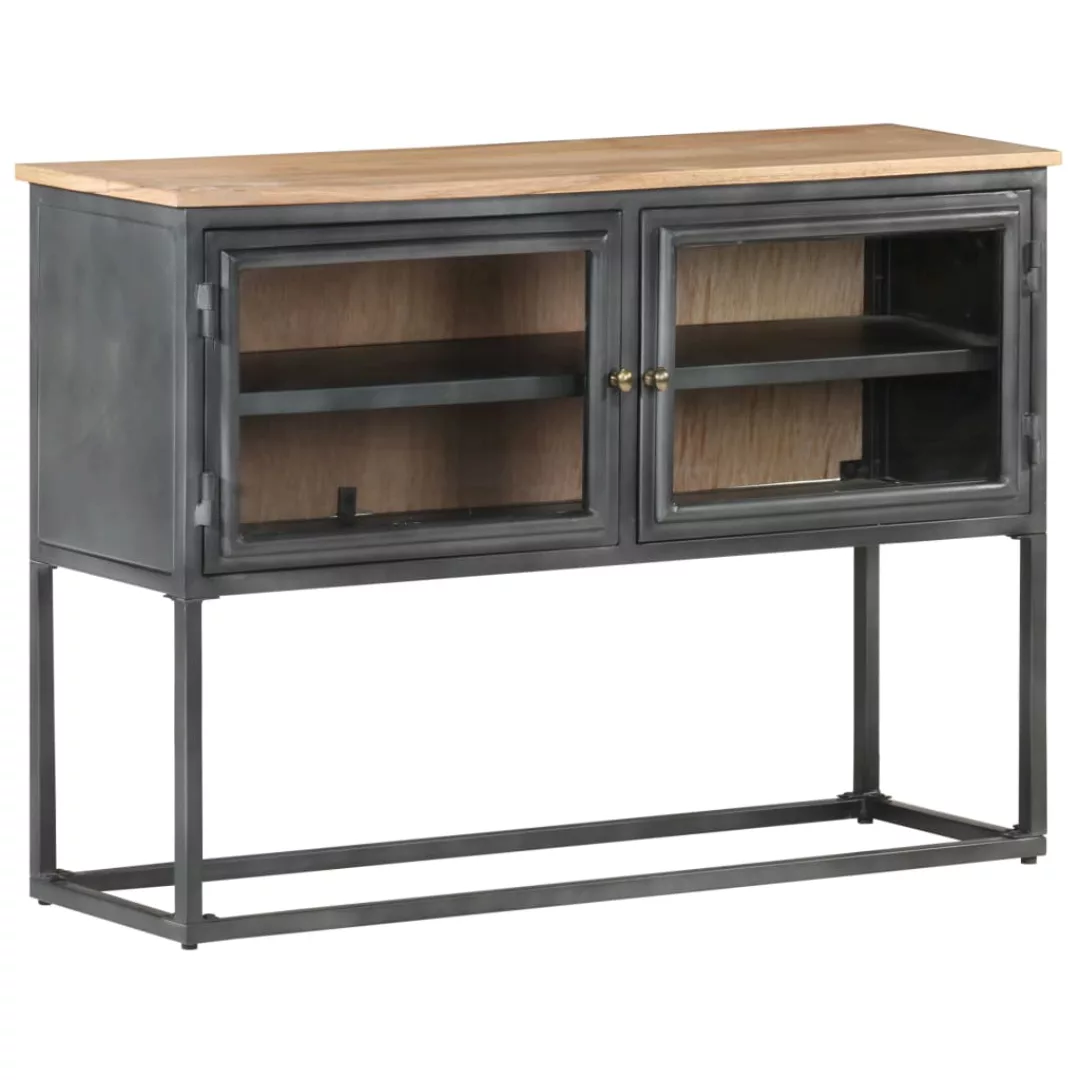 Sideboard Grau 100x30x70 Cm Massivholz Akazie günstig online kaufen