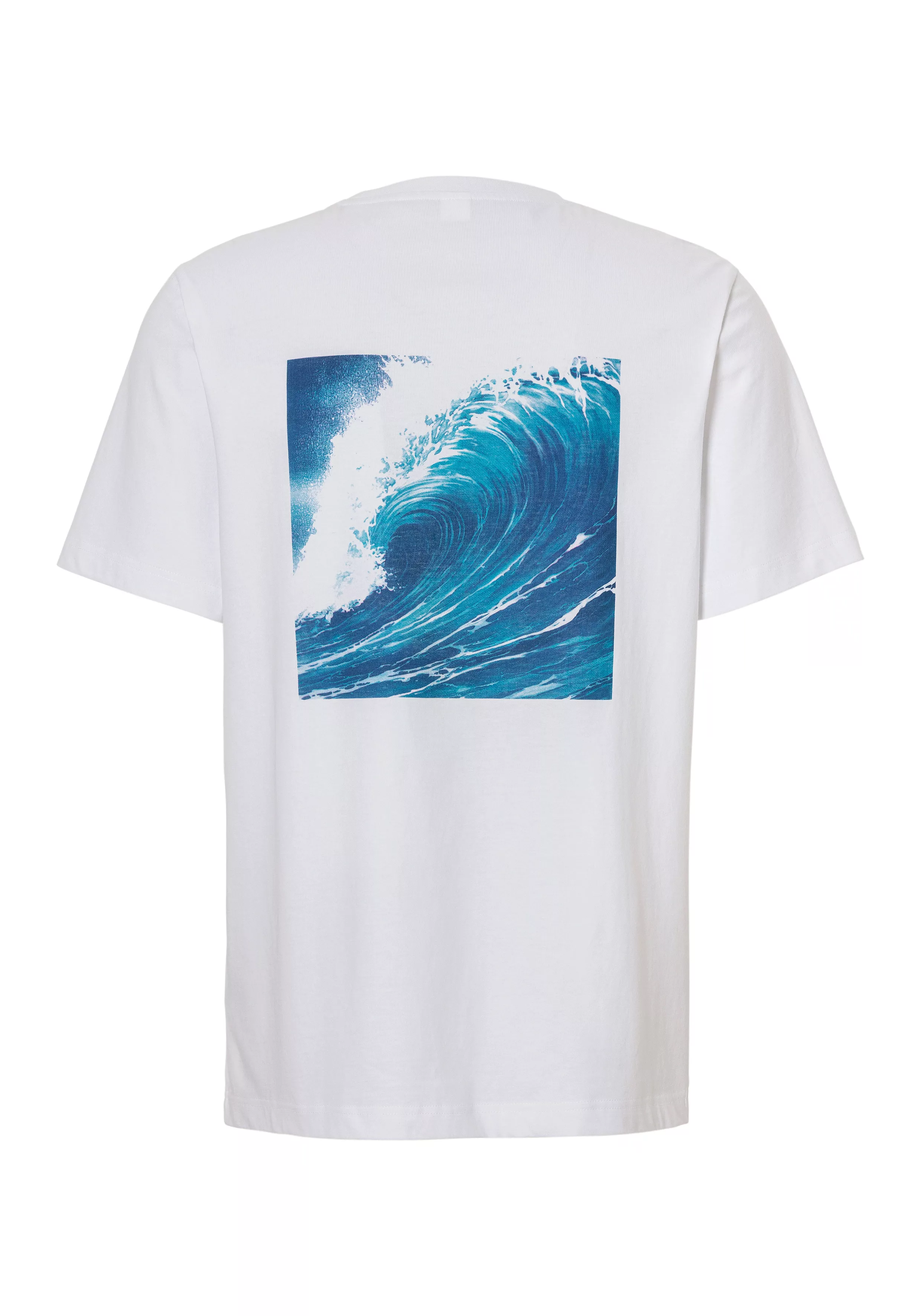 John Devin T-Shirt Kurzarmshirt mit modernem Rückprint aus reiner Baumwolle günstig online kaufen