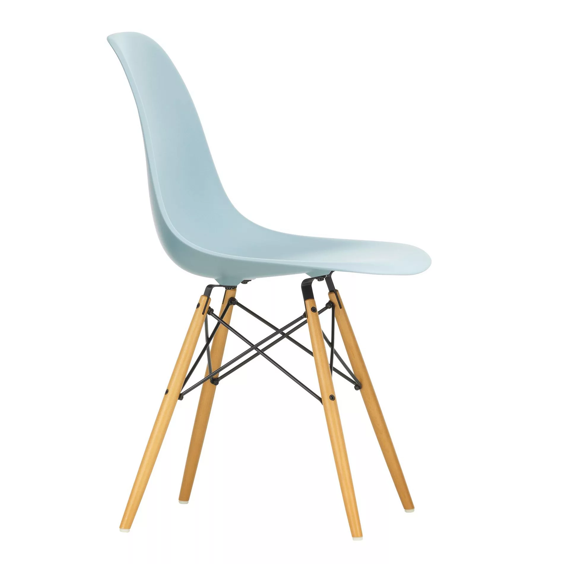 Vitra - Eames Plastic Side Chair DSW Ahorn gelblich - eisgrau/Sitzschale Po günstig online kaufen