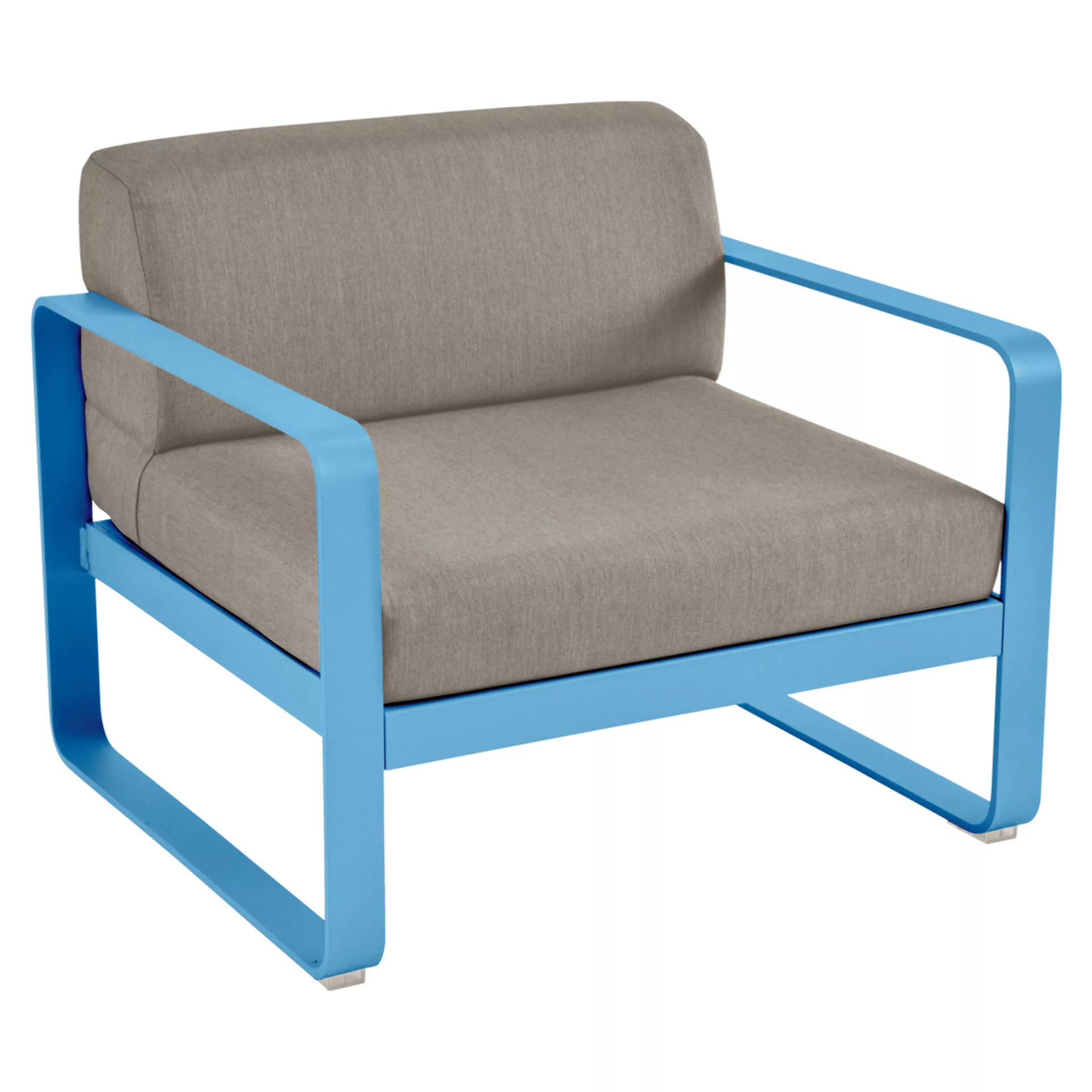 Bellevie Lounge-Sessel Outdoor E1 Maya-Blau B8 Taupegrau günstig online kaufen