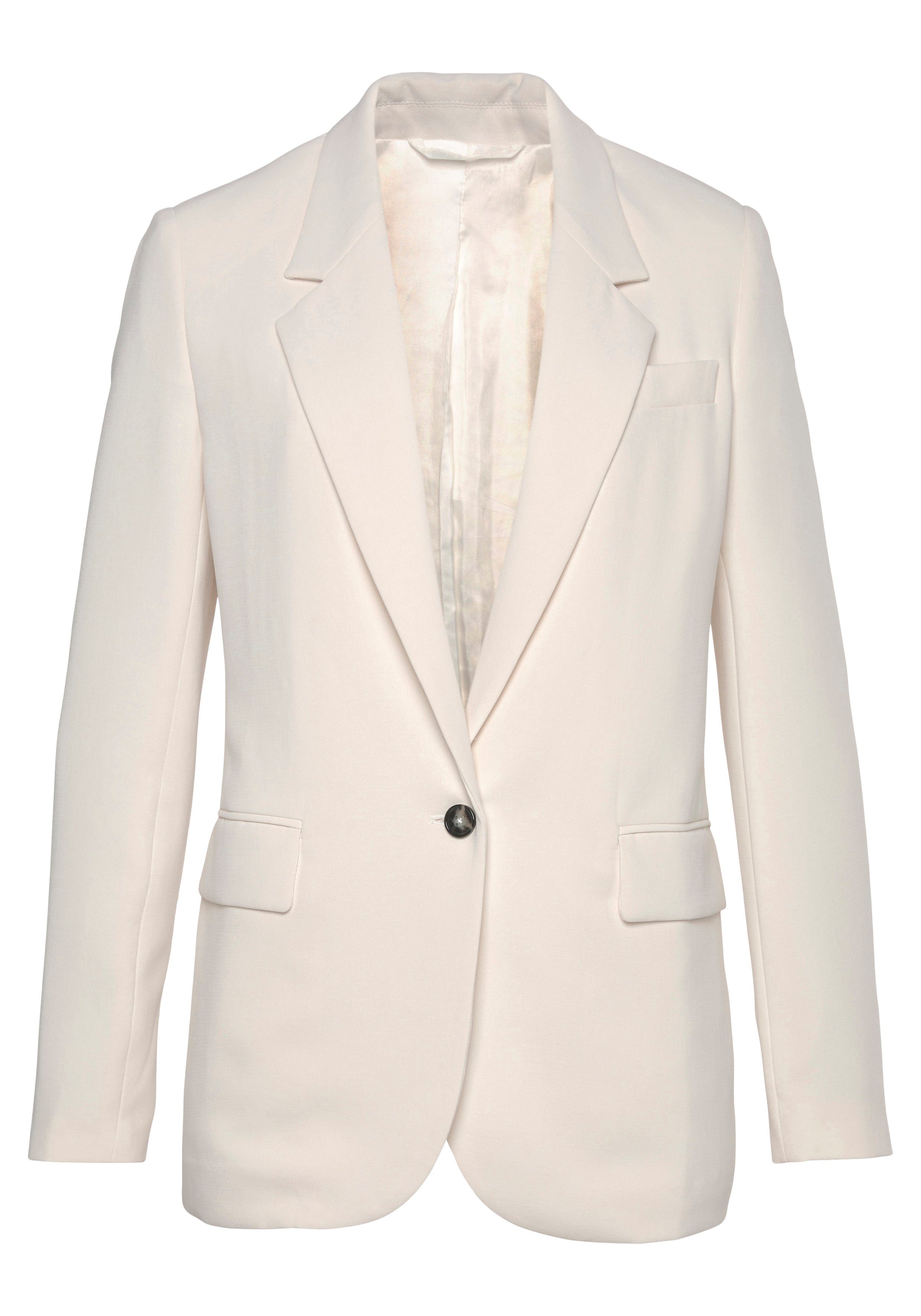 LASCANA Longblazer, mit Reverskragen und Schlitz hinten, Damenblazer, elega günstig online kaufen