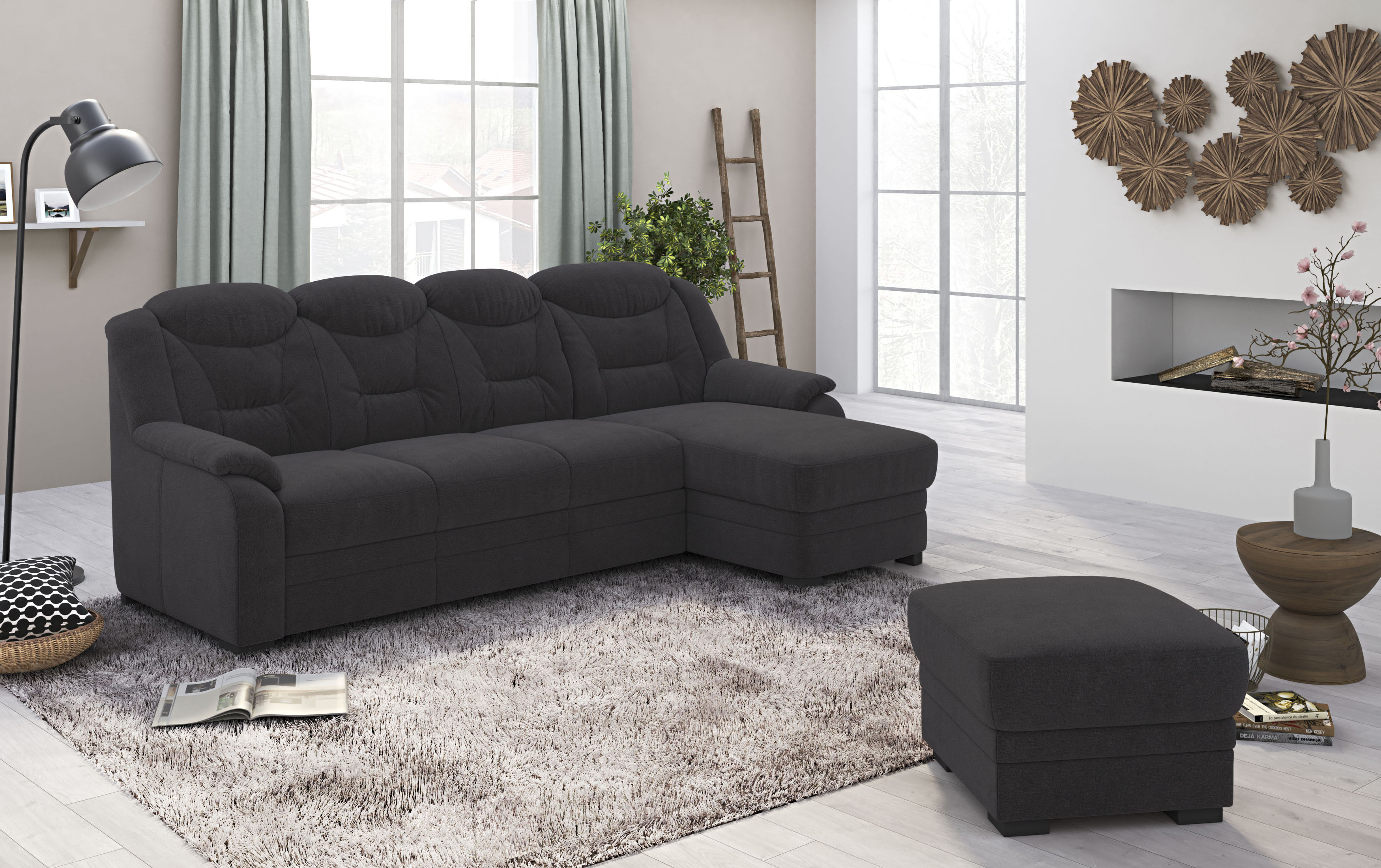 COTTA Ecksofa "Marcus L-Form", wahlweise mit Bettfunktion günstig online kaufen