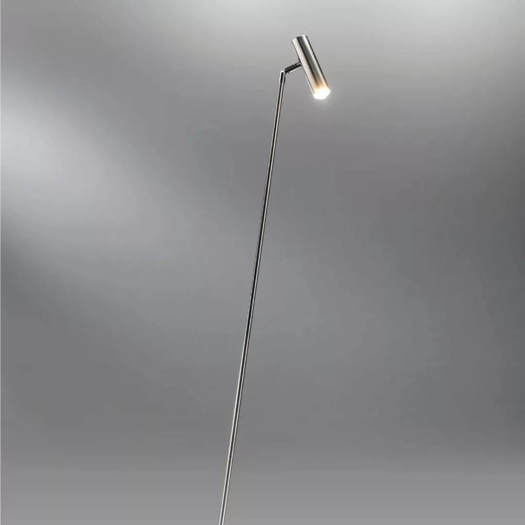 LED Stehleuchte Crane in Nickel 8W 720lm günstig online kaufen
