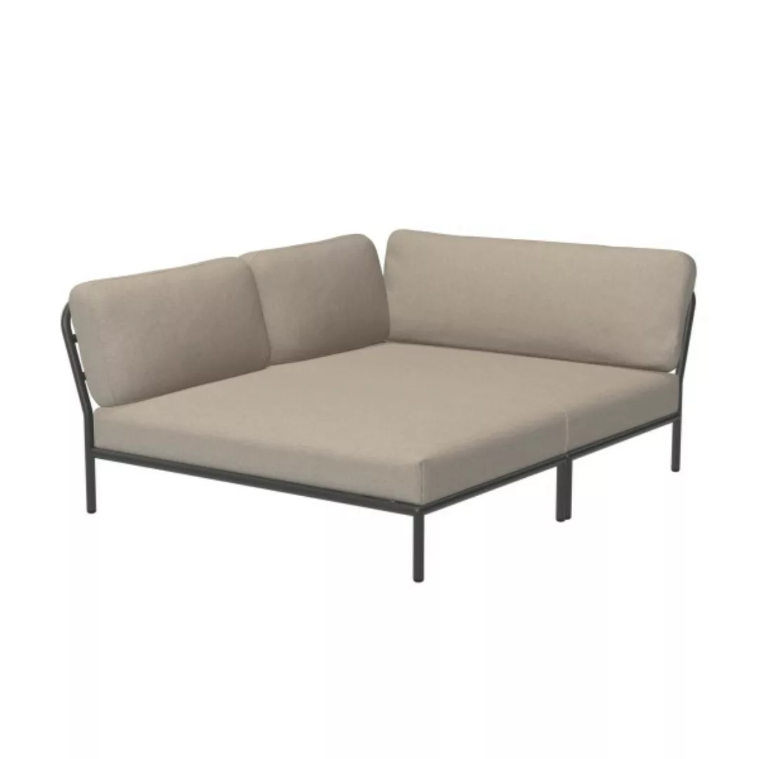LEVEL Outdoor Eck-Sofa Lounge-Modul 5 Asche Dunkelgrau Links günstig online kaufen