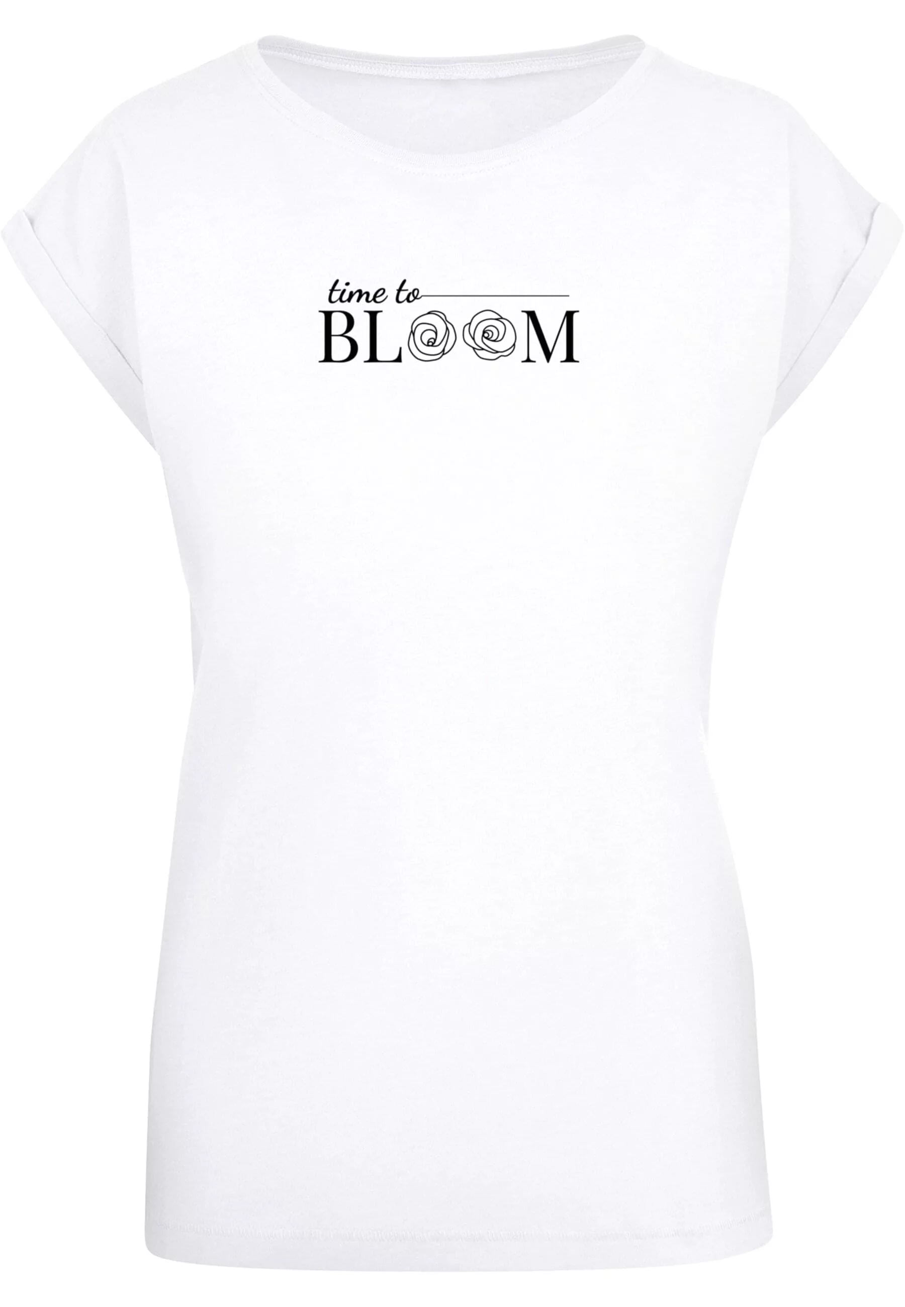 Merchcode T-Shirt "Merchcode Damen Ladies Time to bloom - Extended Shoulder günstig online kaufen