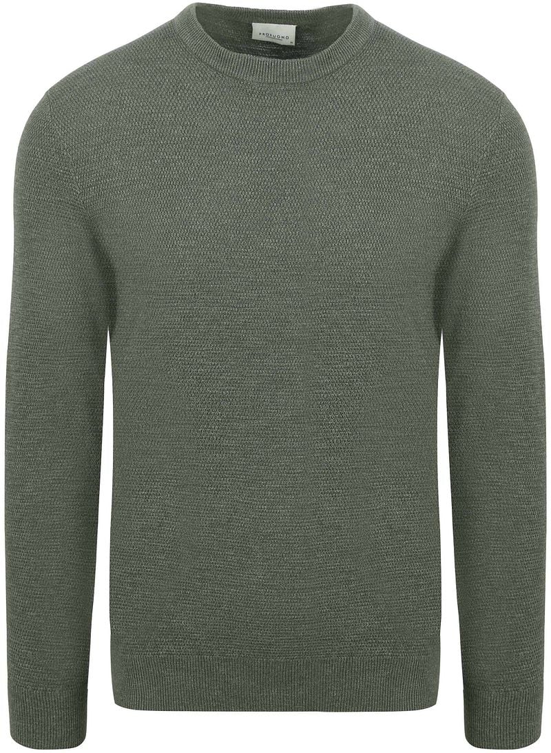 Profuomo Pullover Textured Grün - Größe XXL günstig online kaufen