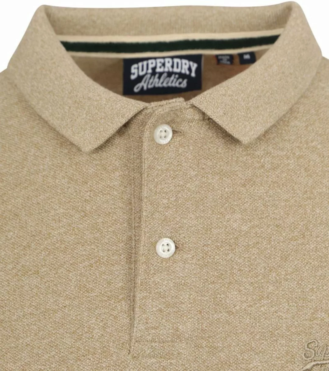 Superdry Classic Poloshirt Melange Beige - Größe L günstig online kaufen
