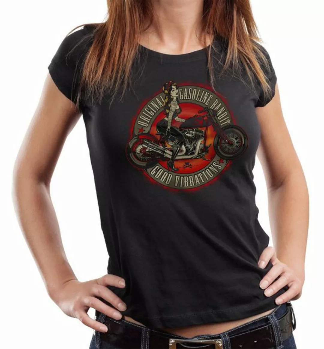 GASOLINE BANDIT® T-Shirt Damen Lady Biker-Shirt: Good Vibrations günstig online kaufen