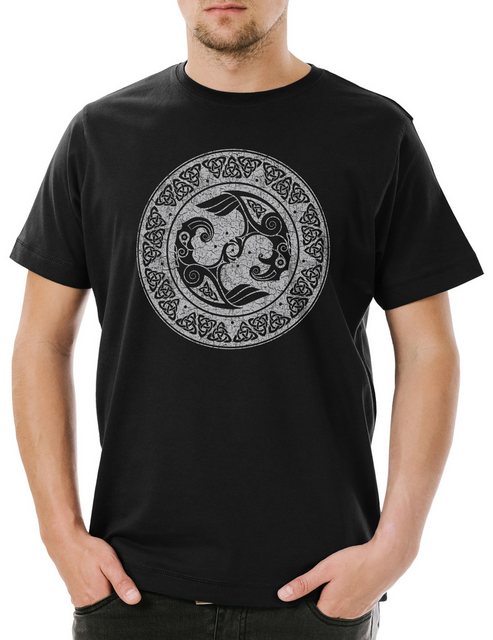 Urban Backwoods Print-Shirt Viking Shield II Herren T-Shirt Schild Knoten W günstig online kaufen