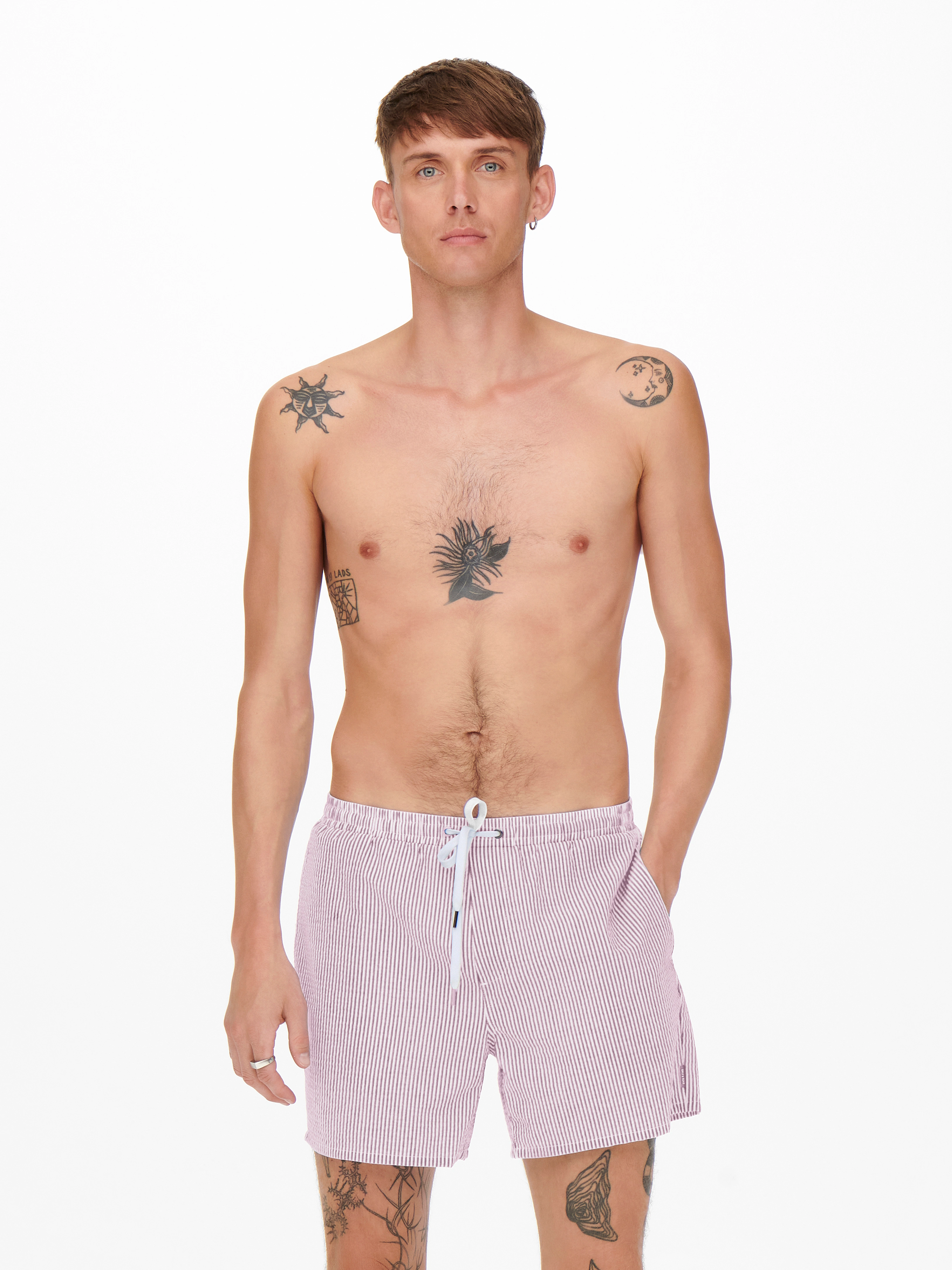 ONLY & SONS Badehose "ONSTED STRIPE SEERSUCKER SWIM NOOS" günstig online kaufen