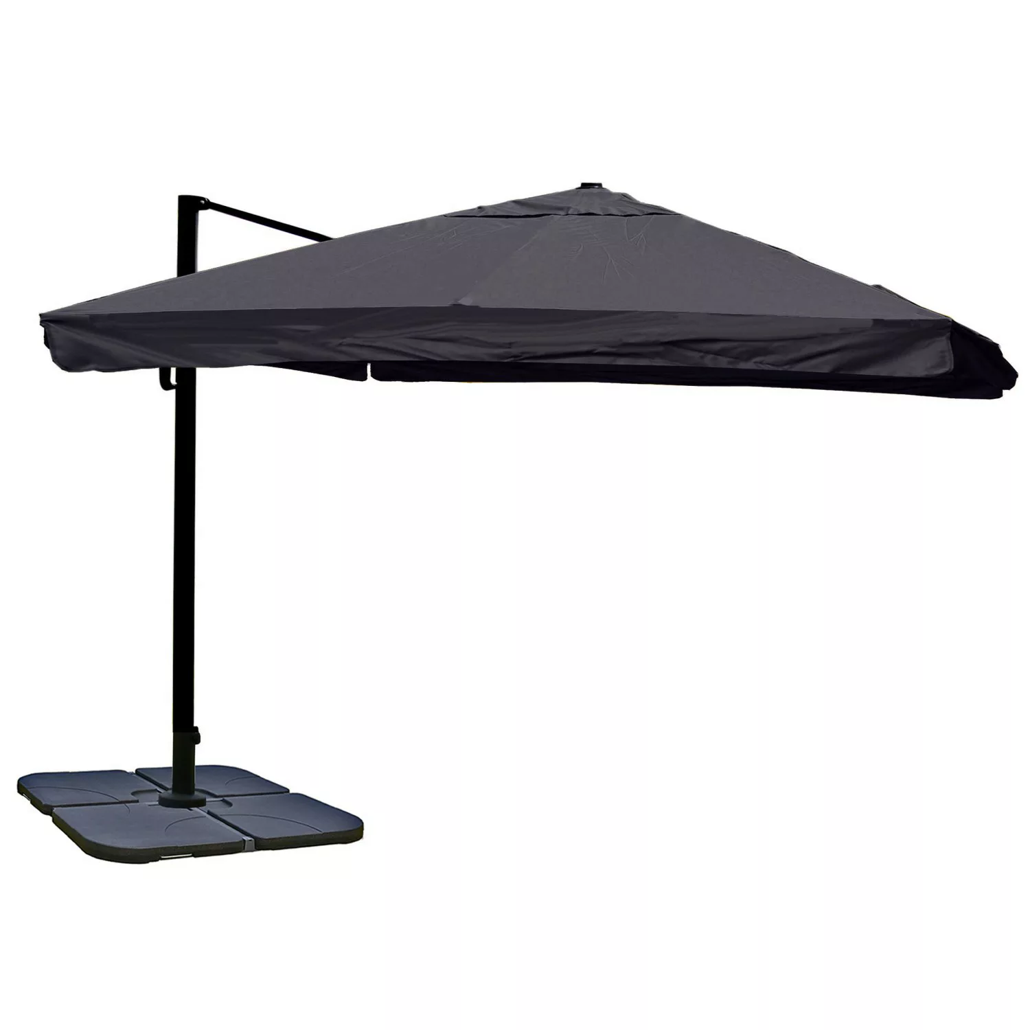 MCW Ampelschirm A96 3x4m Flap Alu Anthrazit mit Ständer günstig online kaufen